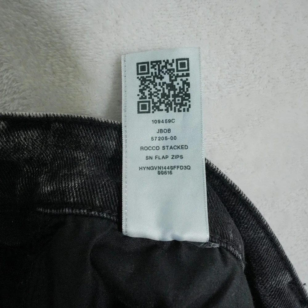 True Religion Rocco Stacked Skinny Jean 33x40 Tall Gray Moto Zip Grunge Punk Y2K